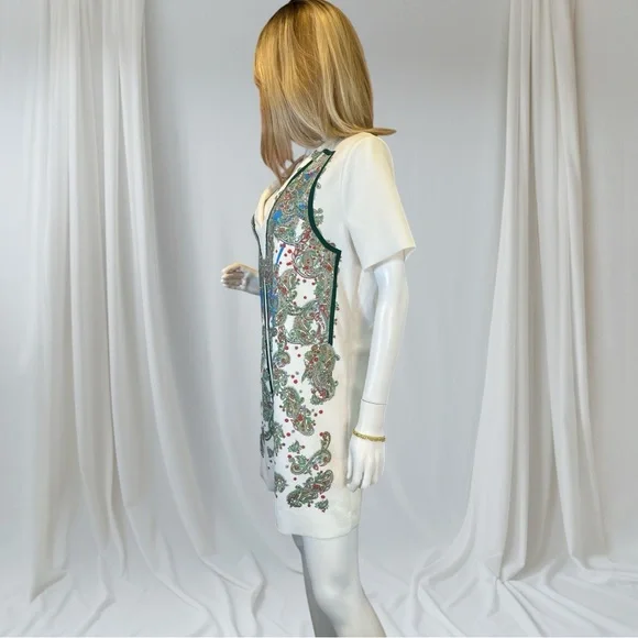 Zara White and Blue Midi Dress - Picture 5 of 9